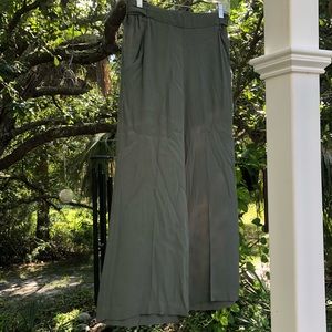 Cropped high waisted tie back pant